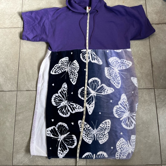 Cozy surf purple hombre butterfly poncho - Picture 6 of 10